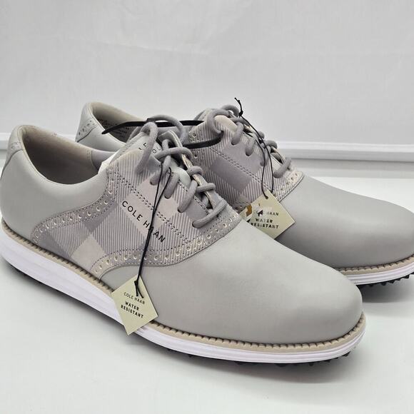 Cole Haan Men's Golf Shoes Grand Saddle C37137 NEW 10.5 Light Grey Water Resista